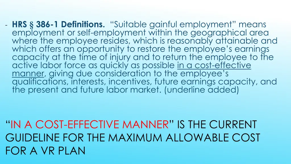 hrs 386 1 definitions suitable gainful employment 2