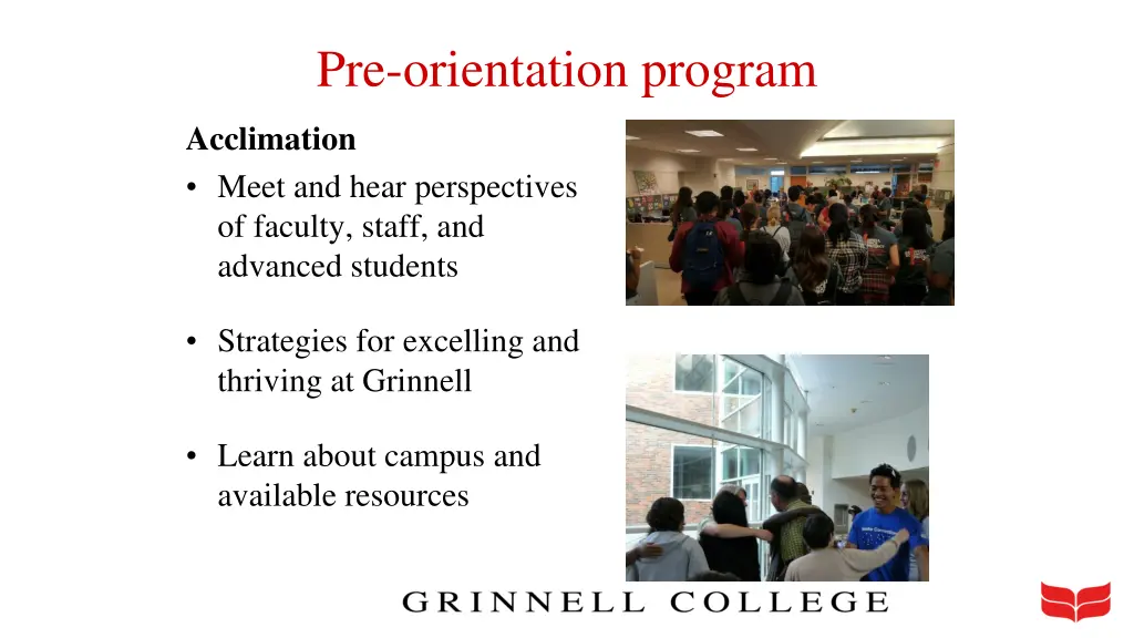 pre orientation program