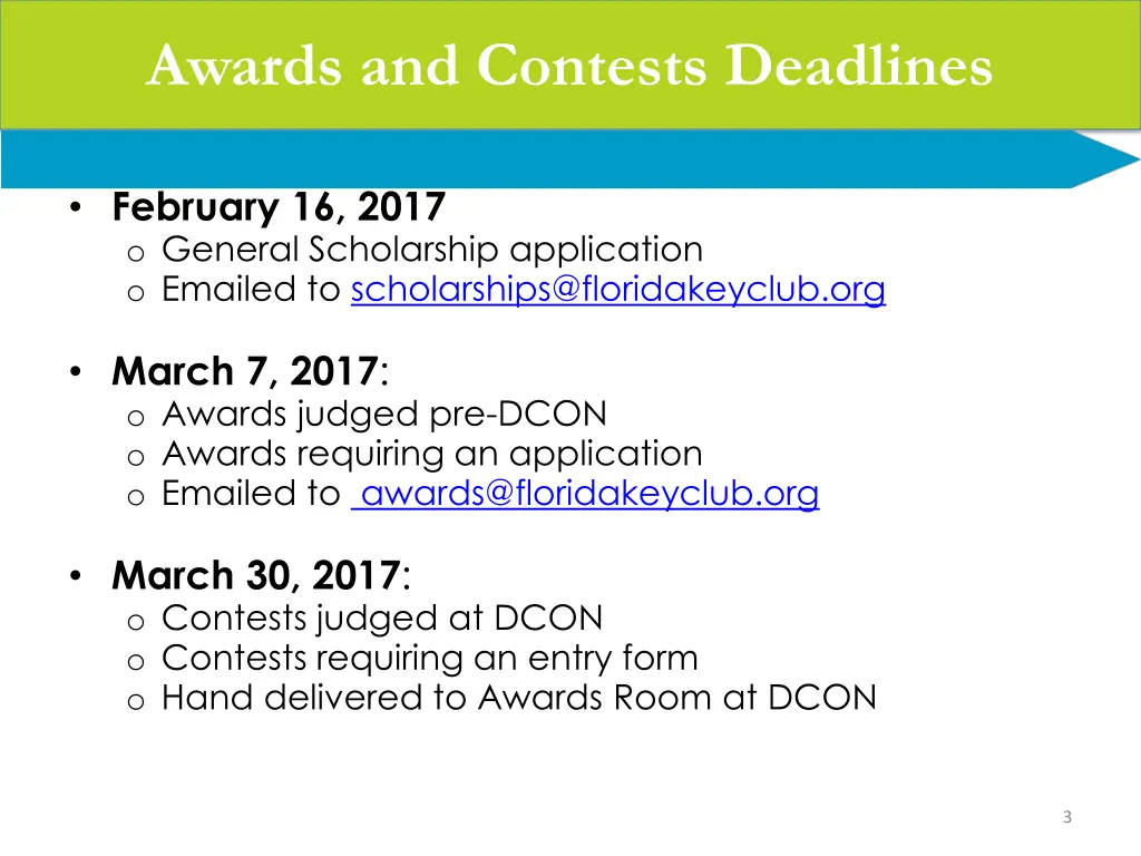 awards and contests deadlines