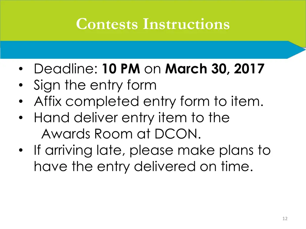 contests instructions