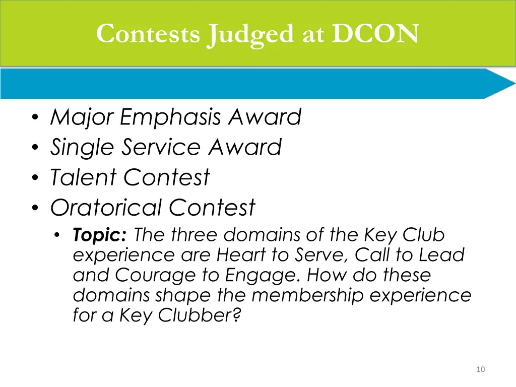 contests judged at dcon 1