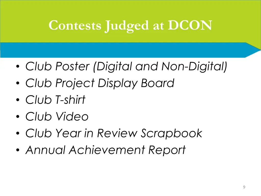 contests judged at dcon