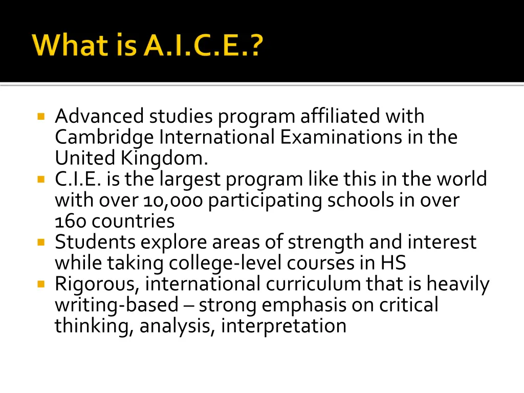 advanced studies program affiliated with