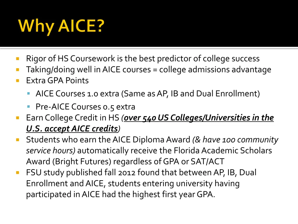 rigor of hs coursework is the best predictor