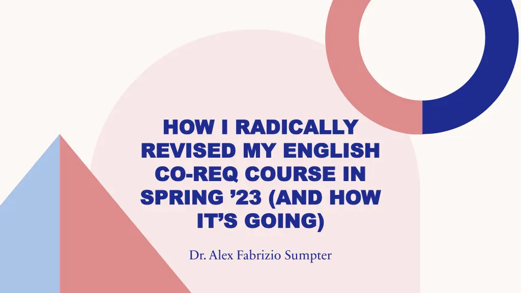 how i radically how i radically revised