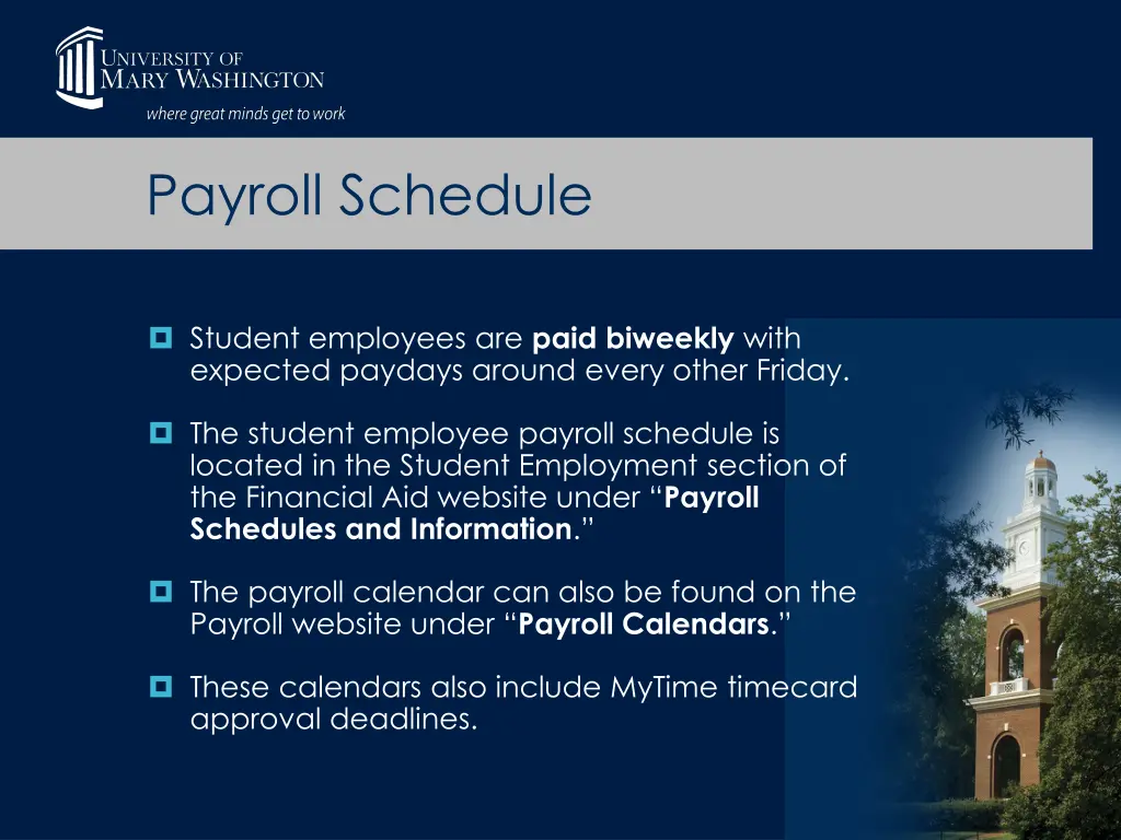 payroll schedule