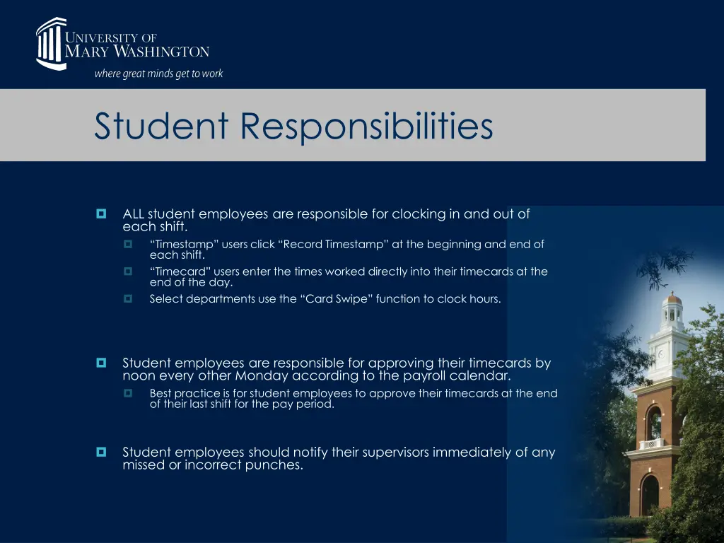 student responsibilities