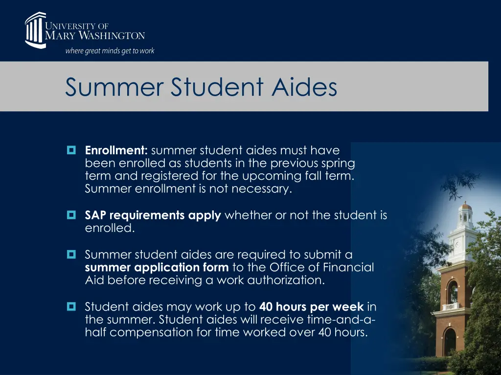 summer student aides