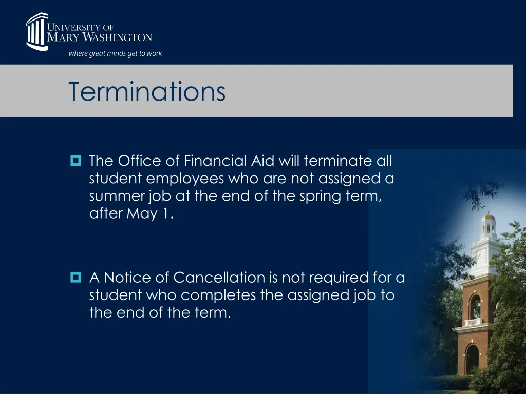 terminations