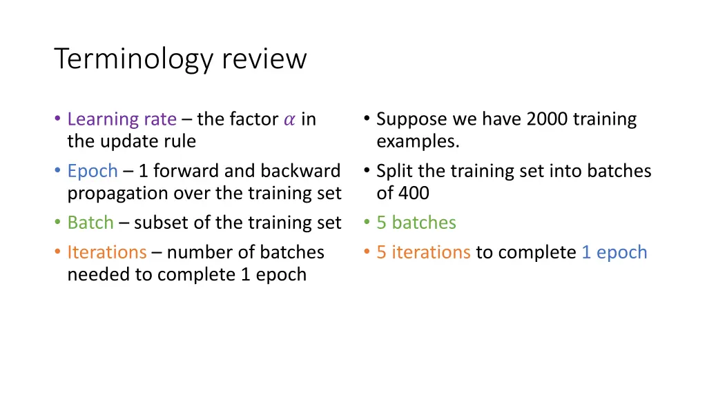 terminology review