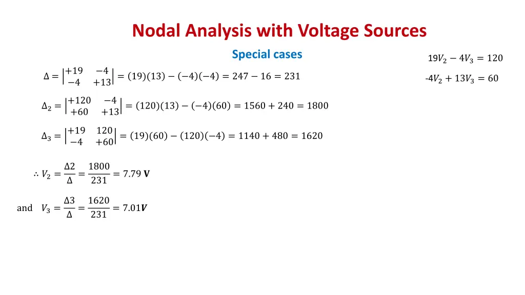 nodal analysis with voltage sources 6