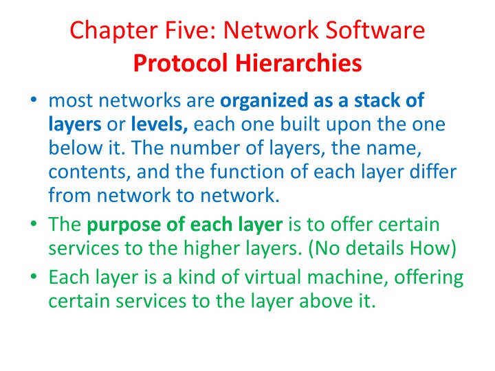 chapter five network software protocol
