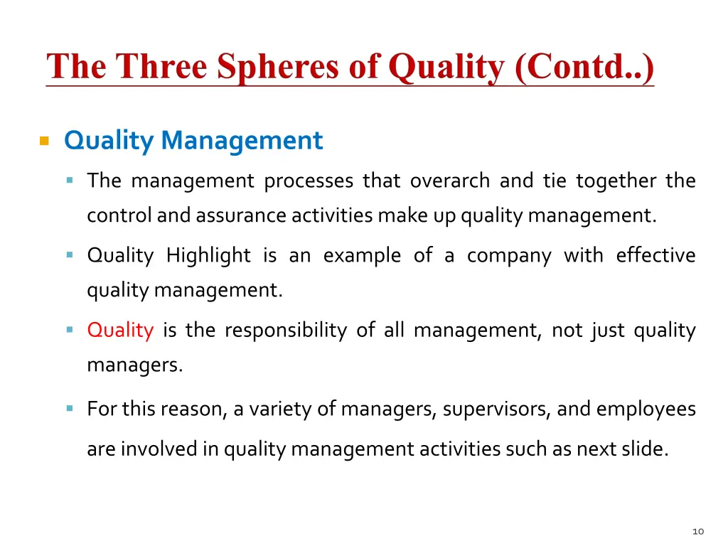 quality management 1