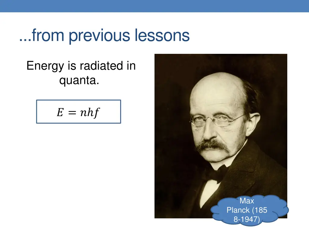 from previous lessons