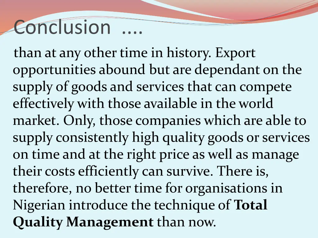 conclusion