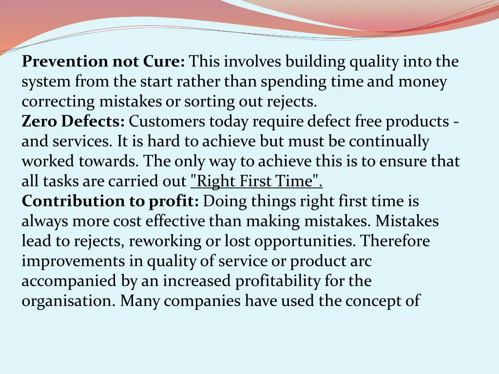 prevention not cure this involves building