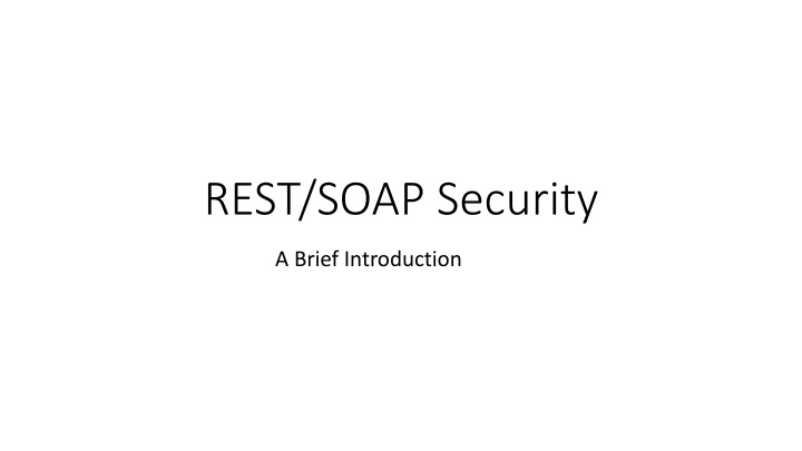 rest soap security