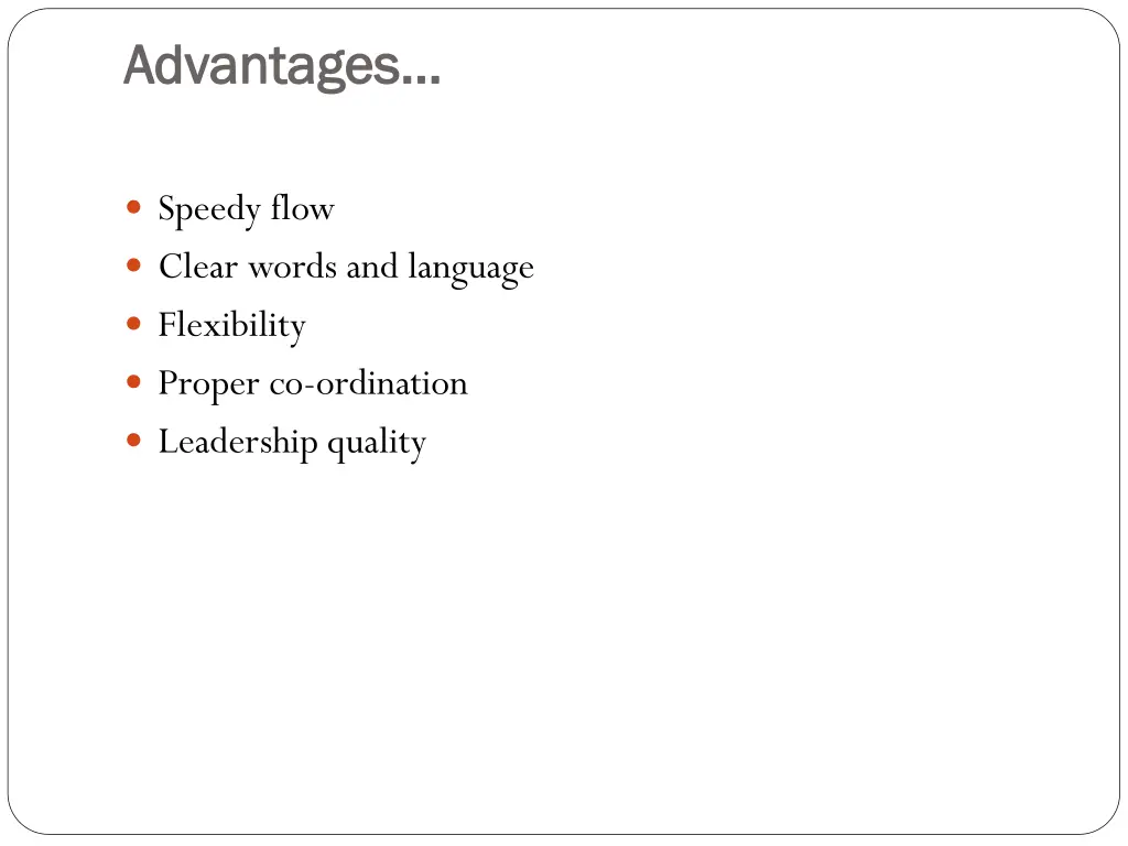 advantages advantages