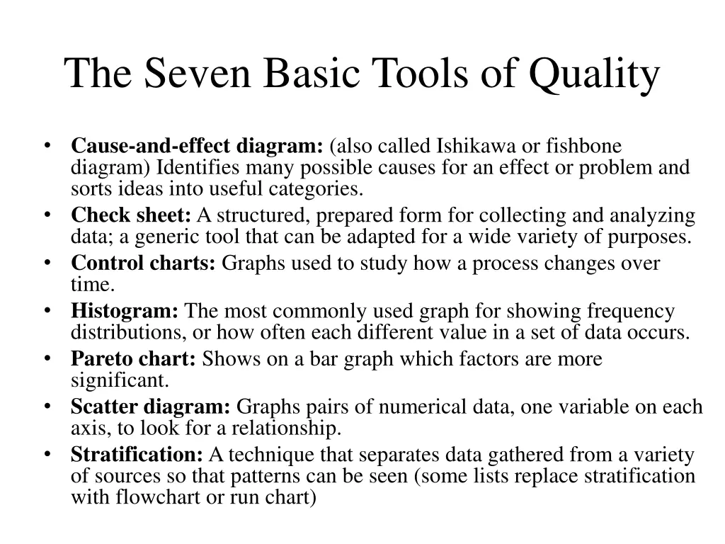 the seven basic tools of quality