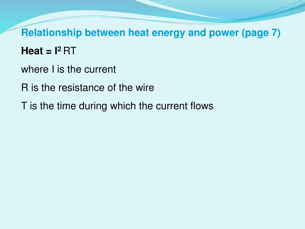 relationship between heat energy and power page 7