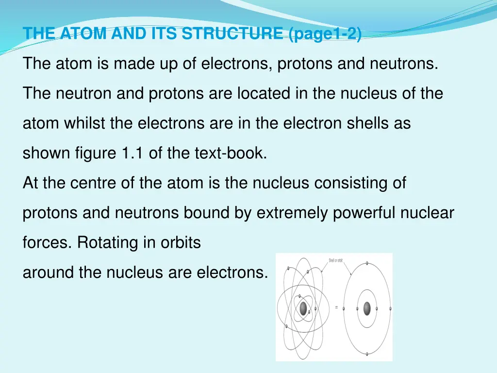 the atom and its structure page1 2