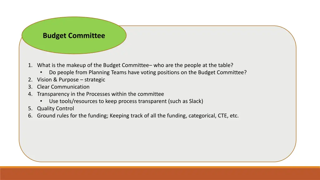 budget committee