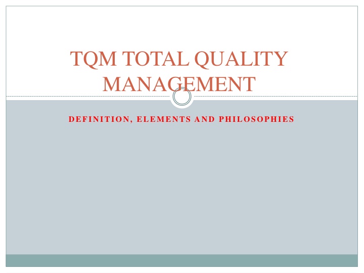 tqm total quality management