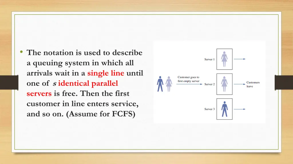 the notation is used to describe a queuing system