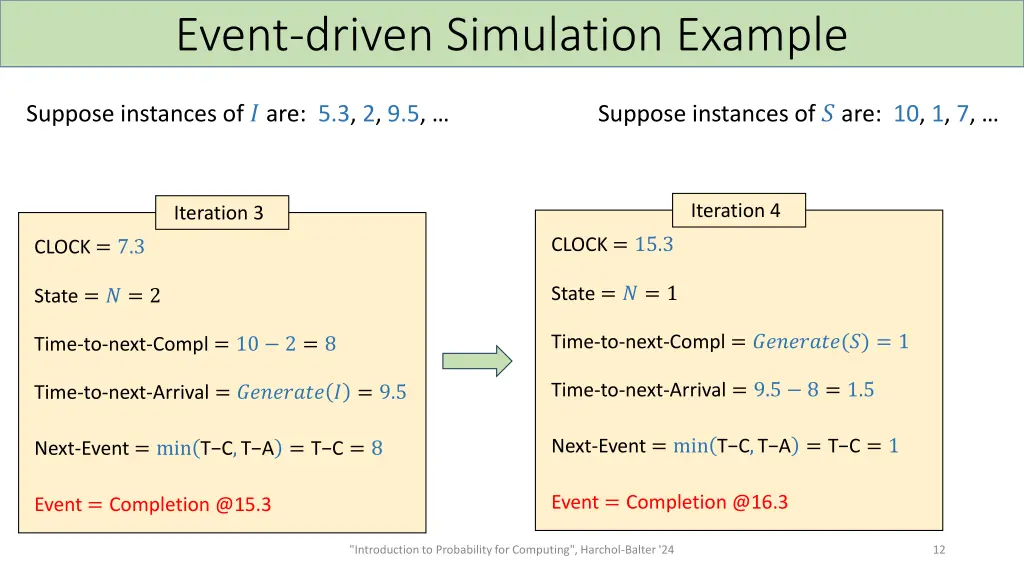 event driven simulation example 2