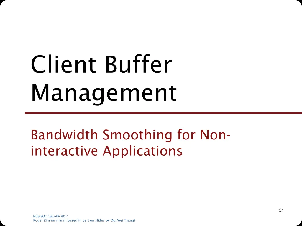 client buffer management