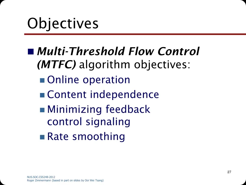 objectives