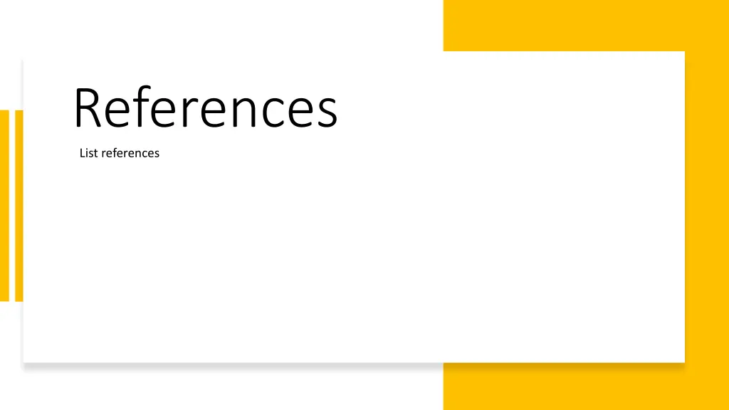 references list references
