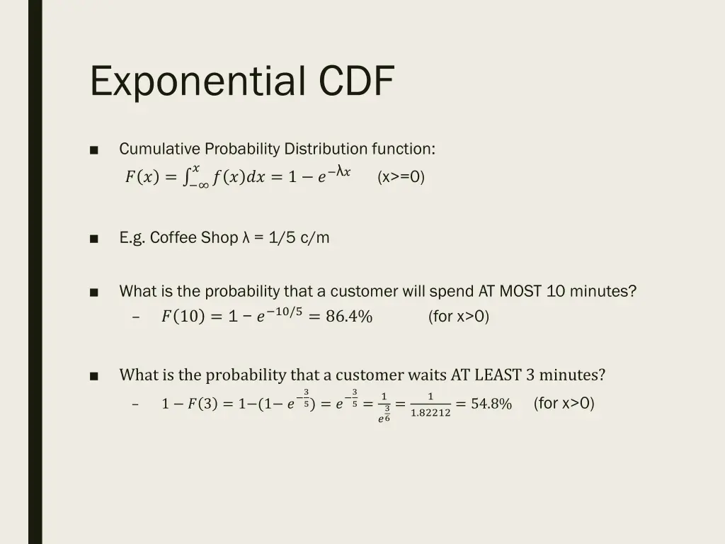 exponential cdf