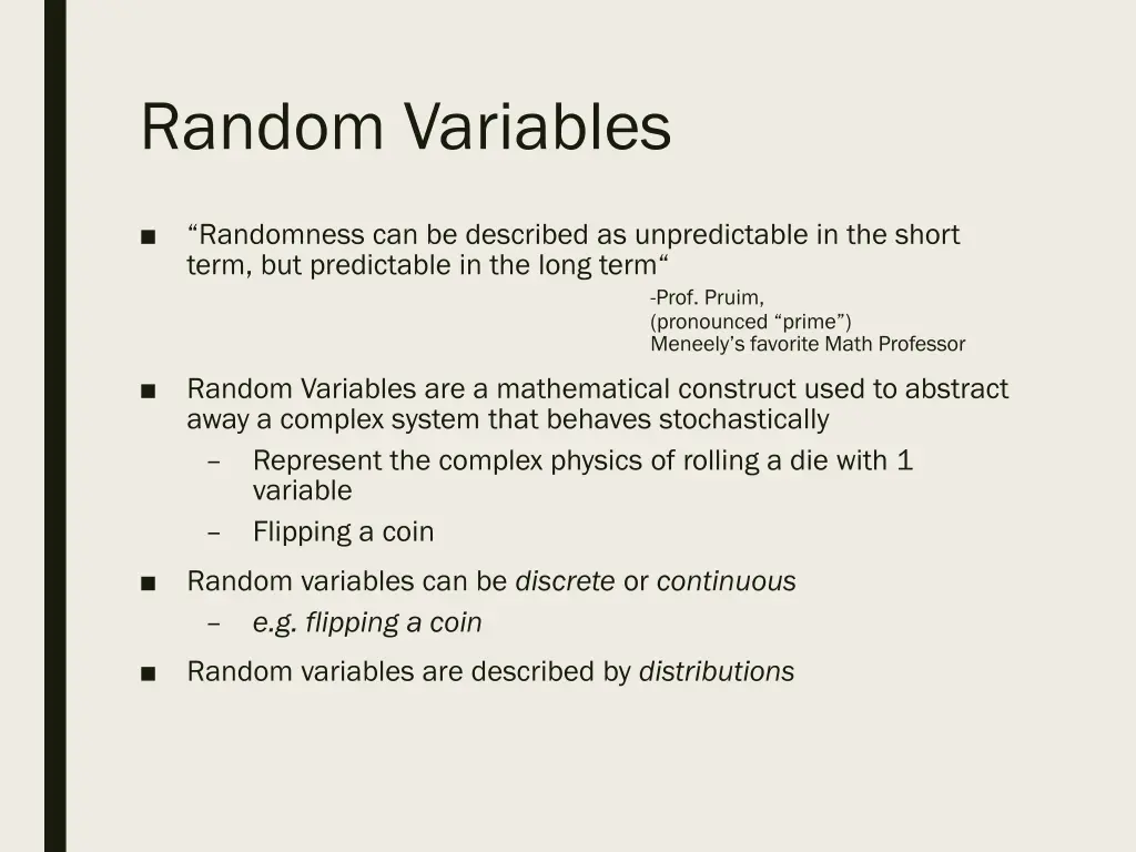 random variables