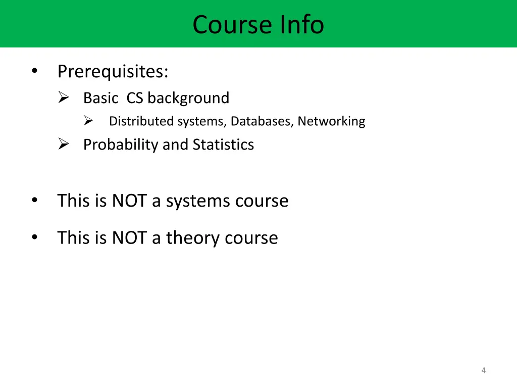 course info 1