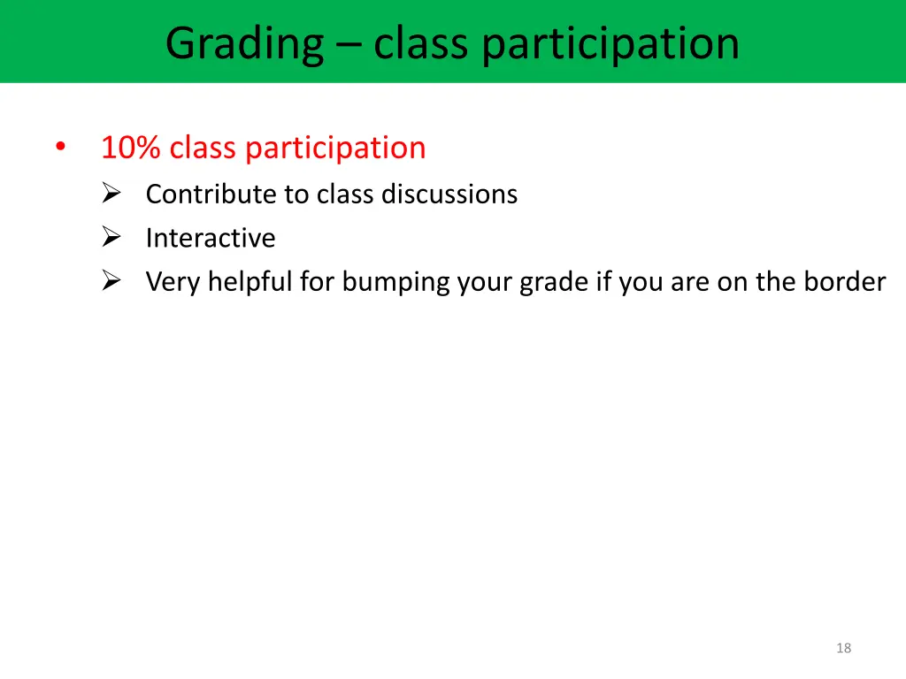 grading class participation