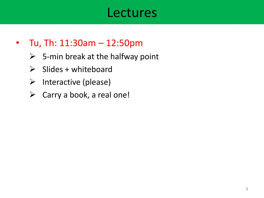 lectures
