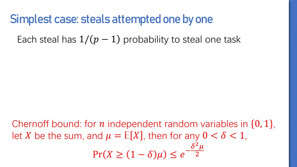 simplest case steals attempted one by one
