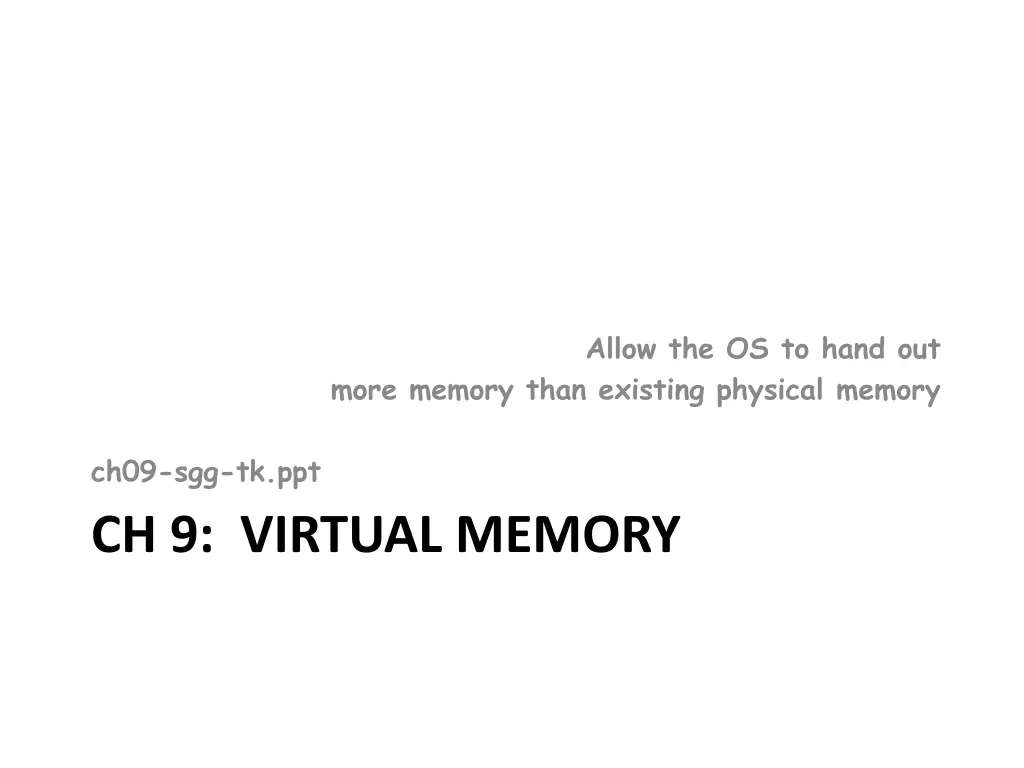 allow the os to hand out