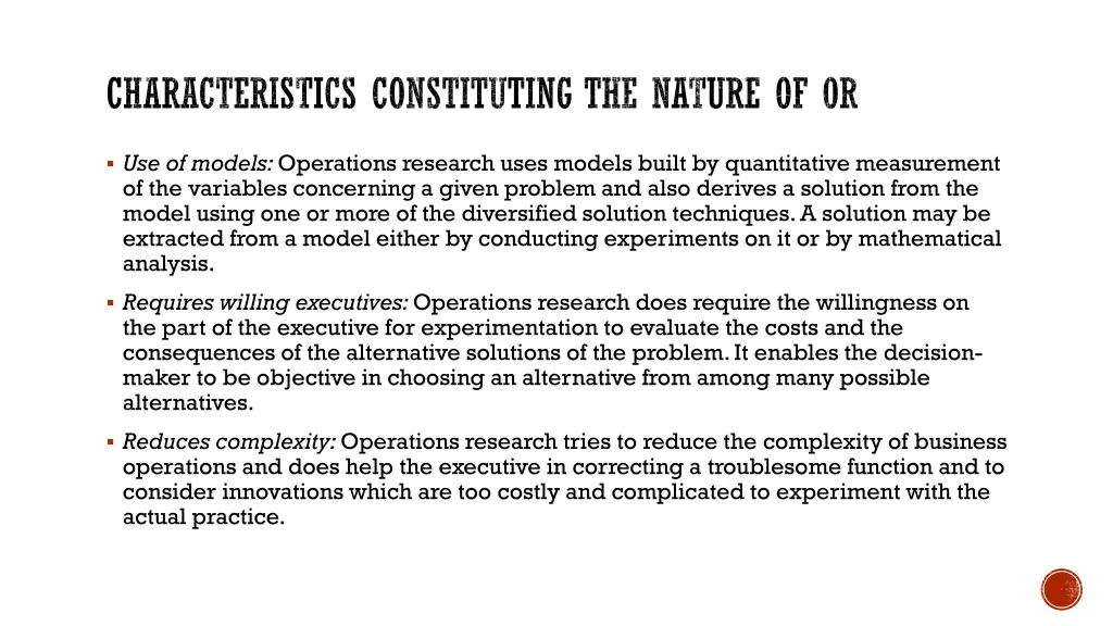characteristics constituting the nature of or 1