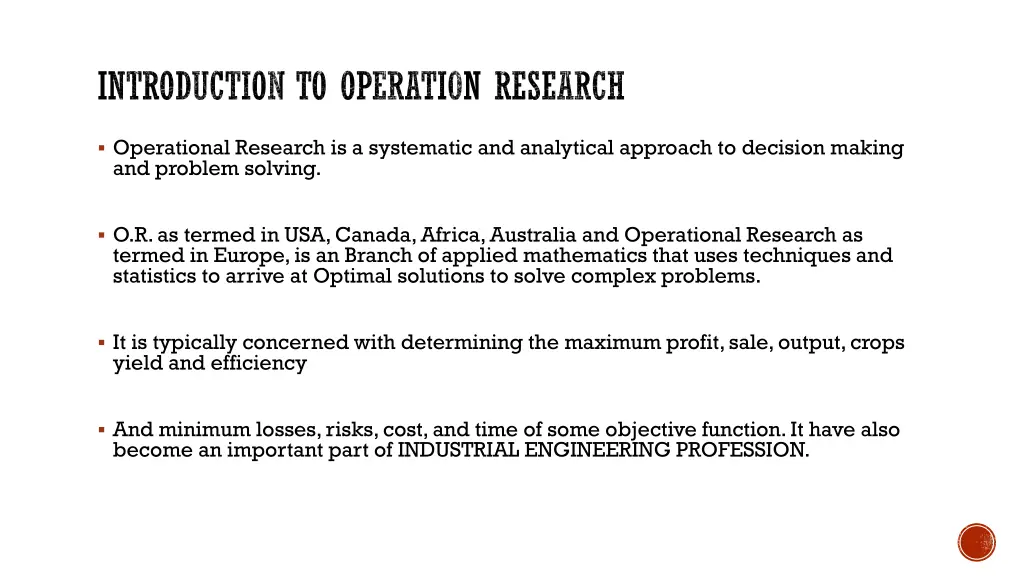 introduction to operation research