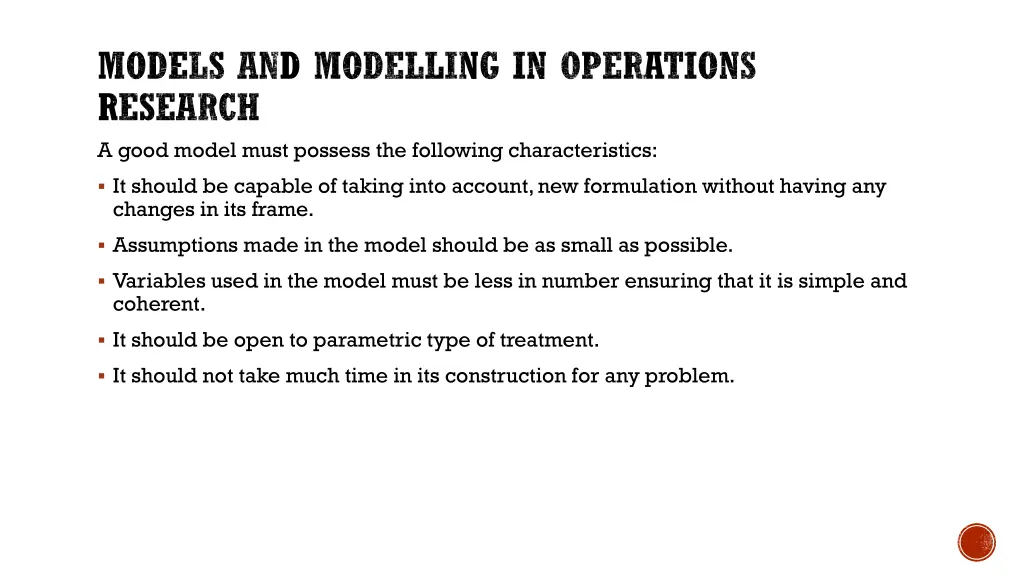 models and modelling in operations research
