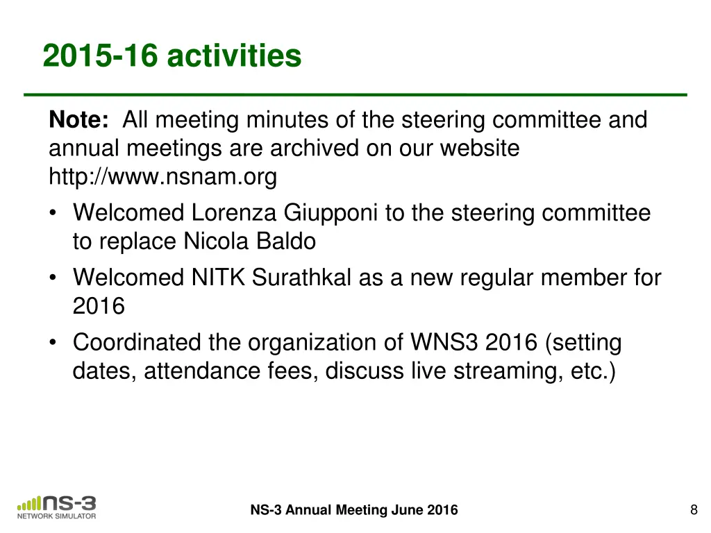 2015 16 activities