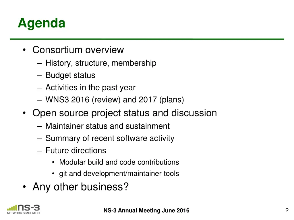 agenda