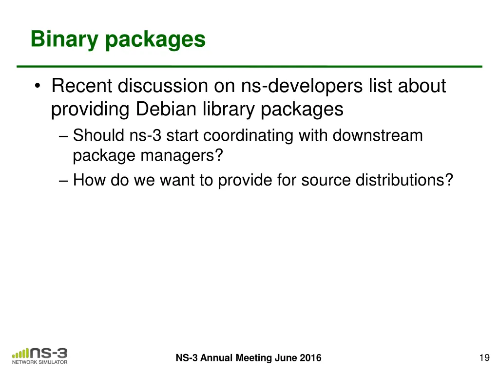 binary packages
