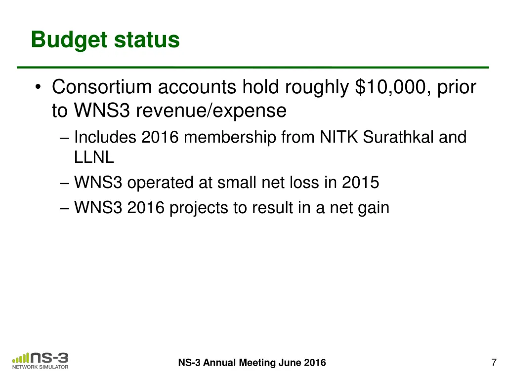 budget status