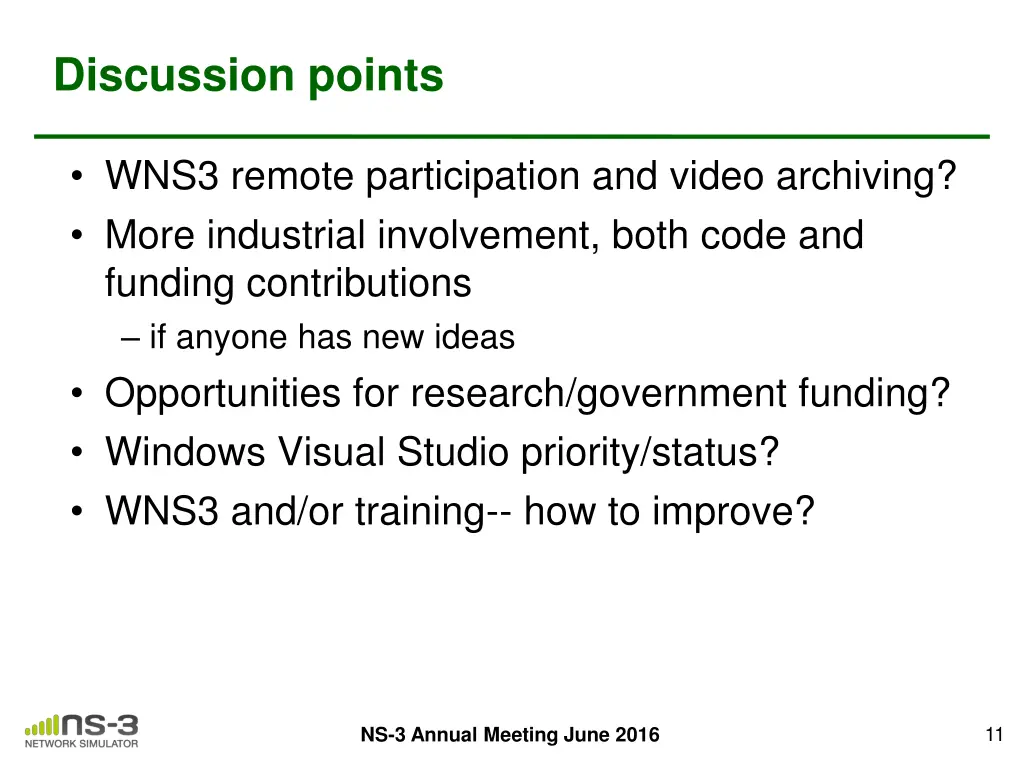 discussion points