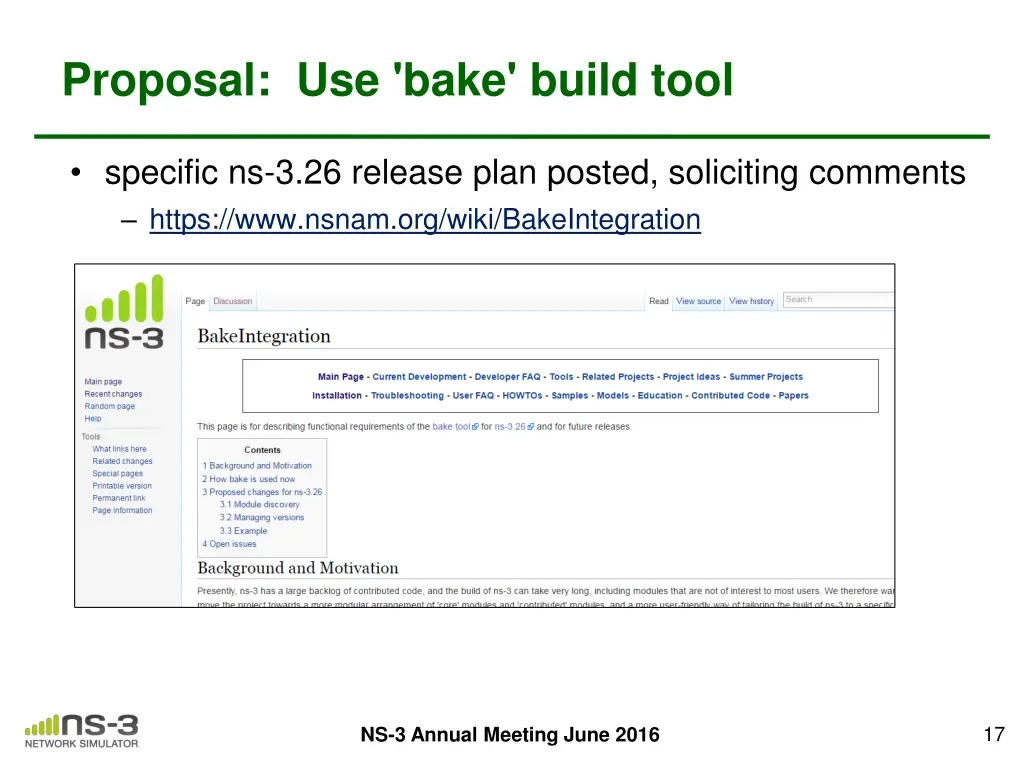 proposal use bake build tool