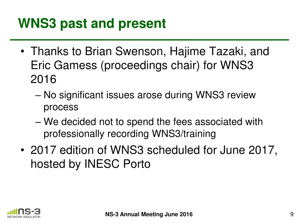 wns3 past and present