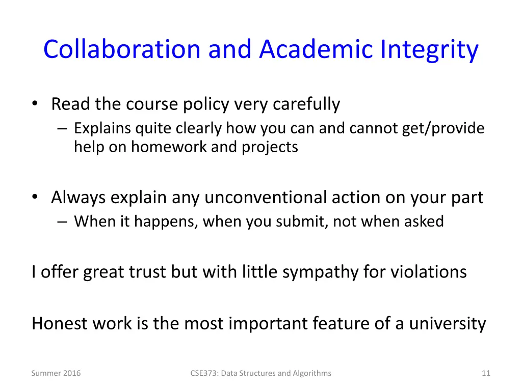 collaboration and academic integrity